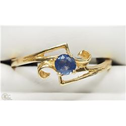 #47-14K YELLOW GOLD SAPPHIRE RING SIZE 6