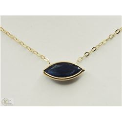 #49-10K YELLOW GOLD SAPPHIRE  NECKLACE