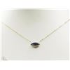 Image 2 : #49-10K YELLOW GOLD SAPPHIRE  NECKLACE