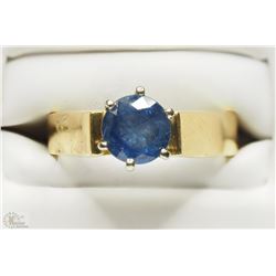 #39-18K YELLOW GOLD SAPPHIRE RING SIZE 6