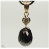 Image 1 : #44-14K YELLOW GOLD BLACK DIAMOND & WHITE DIAMOND