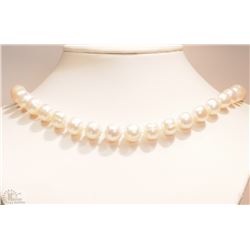 #3-STERLING SILVER FRESHWATER PEARL NECKLACE
