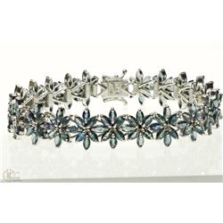 #41-STERLING SILVER SAPPHIRE BRACELET