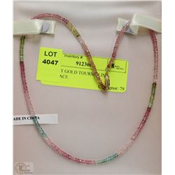 #36-14KT GOLD TOURMALINE NECKLACE