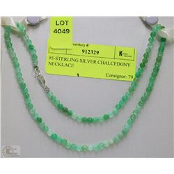 #5-STERLING SILVER CHALCEDONY NECKLACE