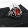 Image 1 : NEW LADIES RING SZ 8 RED ON BLACK