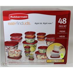 48PC RUBBERMAID EASY FIND LID SET