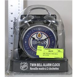 NEW NHL OILER'S TWIN BELL ALARM CLOCK