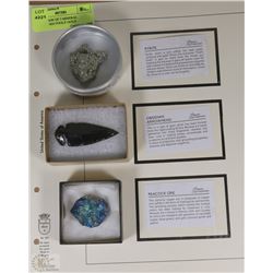 COLLECTION OF 3 MINERAL /GEMSTONES FOOLS' GOLD