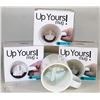 Image 1 : 4PK OF UP YOURS MUG - CREATIVE CERAMIC MUG - NEW