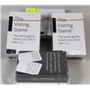 Image 1 : 4PKS OF 2 DECKS OF "THE VOTING GAME" PARTY CARDS