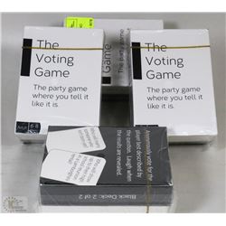 3PKS OF 2 DECKS OF "THE VOTING GAME" PLAYING CARDS