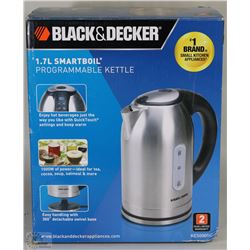 BLACK AND DECKER PROGRAMMABLE STAINLESS KETTLE