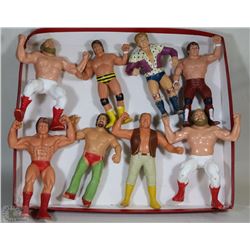 LOT OF 1980'S WWF 8" WRESTLING FIGURES BY LJN