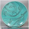 Image 1 : VINTAGE 14" ROSELANE POTTERY TURQUOISE BOWL