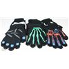 Image 1 : 6 PACK OF GLOW IN THE DARK HALLOWEEN GLOVES
