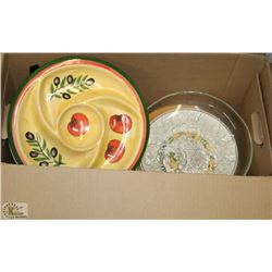 BOX W/ ASSORTED KITCHEN DISHS INC SALAD BOWL