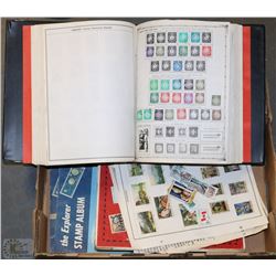FLAT OF VINTAGE COLLECTIBLE STAMP BOOKS FROM