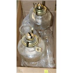 2 LARGE VINTAGE  OIL LANTERNS