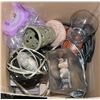 Image 1 : BOX WITH MISC CANDLE WAX WARMERS, DECORATIVE GEMS
