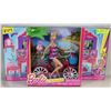 Image 1 : 3 NEW IN BOX BARBIES - 1 GLAM BIKE & 2 VANITY