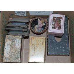 BOX WITH NEW GIFT SHOP WARE INCL LIGHT SWITCHES,