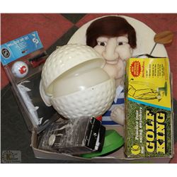 ASSORTMENT OF 4 GOLF ITEMS ICE BUCKET /GOLF GIFT