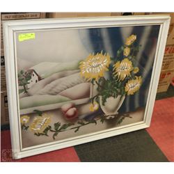 FLORAL AND FRUIT FRAMED PICTURE