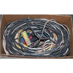 BOX OF CONSTRUCTION CABLES AND EXTENSION CORDS