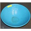 Image 1 : X-LARGE BLUE CERAMIC CENTERPIECE FRUIT BOWL