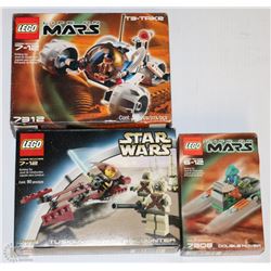 LOT OF 3 LEGO SETS- 2 MARS + 1 STAR WARS