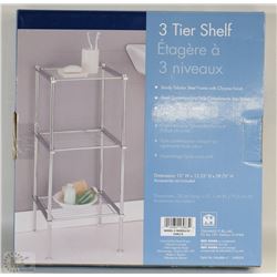 NEW STAINLESS STEEL 3 TIERED SHELF IN BOX