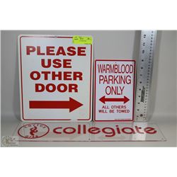 LOT OF 3 WALL SIGNS FOR MANCAVE