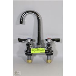 NEW 4" DECK MOUNT GOOSE NECK FAUCET