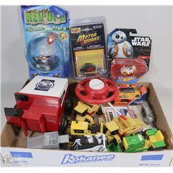 FLAT OF VINTAGE DIE CASTS CARS WITH OILERS REMOTE