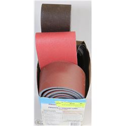 BOX OF ASSORTED SANDING BELTS