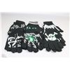 Image 1 : 6 PACK GLOW IN THE DARK HALLOWEEN GLOVES
