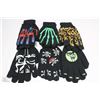 Image 1 : 6 PACK GLOW IN THE DARK HALLOWEEN GLOVES