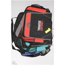LOT OF 10 NEW SIDE CARRYING BOOK BAGS