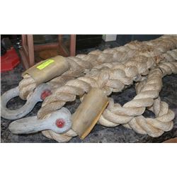 20' FT HEAVY DUTY TOW ROPE WITH TWO HOOKS
