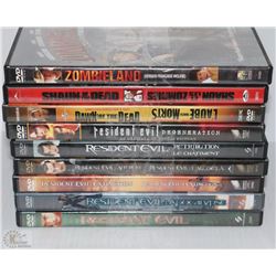 LOT OF 9 ZOMBIE THEMED MOVIES