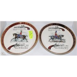 PAIR OF CIRCA 1782 BARRELED FLINKLACK PISTOLPLATE