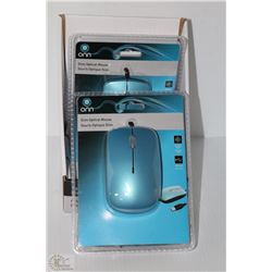 CASE OF 2 ONN WIRED OPTICAL MICE