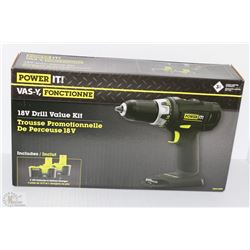 NEW POWER IT 18V DRILL VALUE KIT