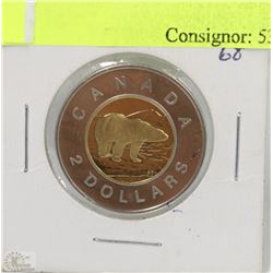 A)1996 CANADIAN $2 DOLLAR COIN