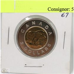 B)1997 CANADIAN $2 DOLLAR COIN