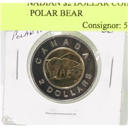 E)1999 CANADIAN $2 DOLLAR COIN TWOONIE POLAR BEAR
