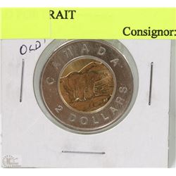 K)2003 CANADIAN $2 DOLLAR COIN OLD PORTRAIT