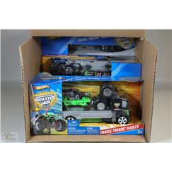 6 PC CASE OF HOTWHEELS MONSTER JAM TOY SETS