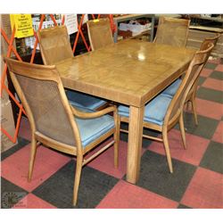 DREXEL SOLID WOOD DINING ROOM TABLE AND CHAIRS SET